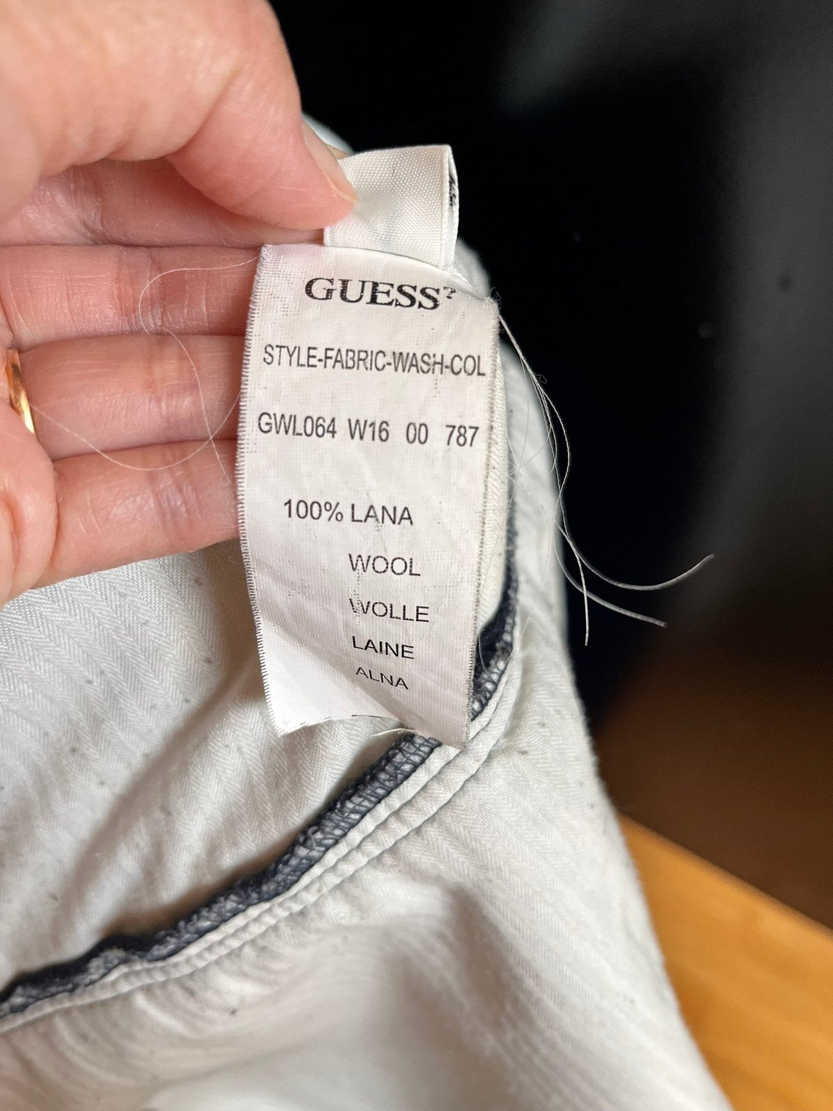 Winterjas Guess 100% lana wol donkerblauw maat M, Ophalen of Verzenden, Zo goed als nieuw, Maat 38/40 (M), Blauw