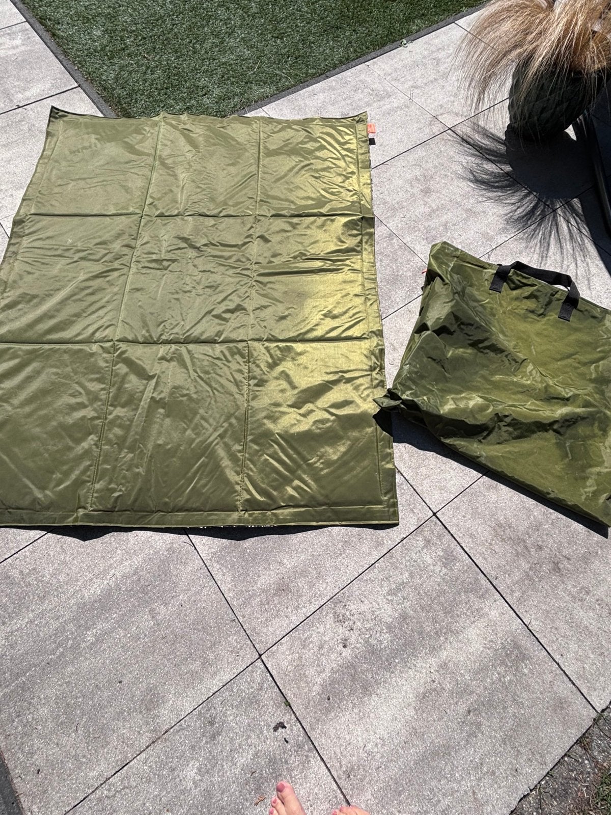 Groen picknickkleed/speelkleed van Kids Impulz, Caravans en Kamperen, Ophalen, Gebruikt