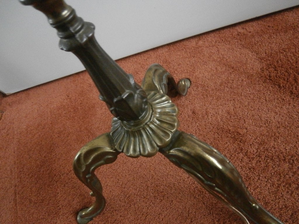 Schemerlampvoet staand koper/messing Barok stijl, Ophalen