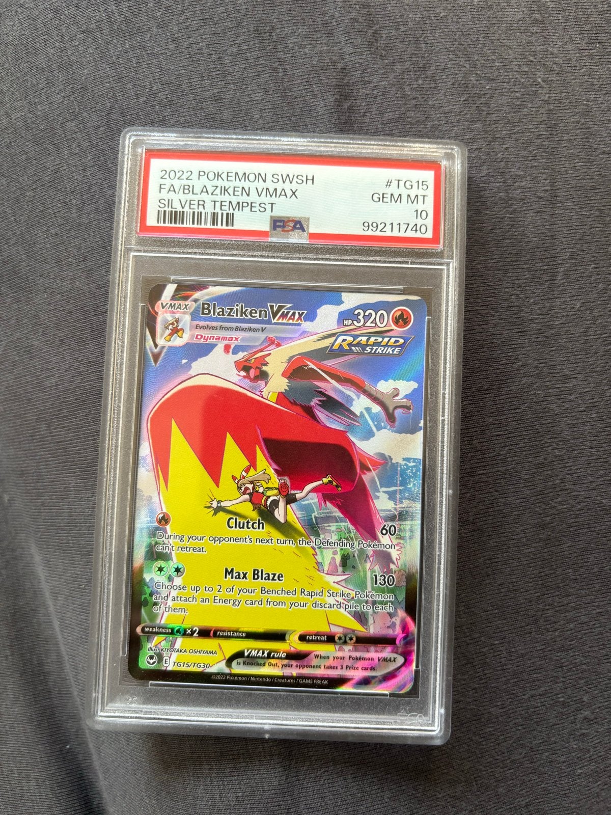 PSA 10 Blaziken VMAX TG15/TG30 Silver Tempest Pokémon Kaart, Hobby en Vrije tijd, Verzamelkaartspellen | Pokémon, Ophalen of Verzenden