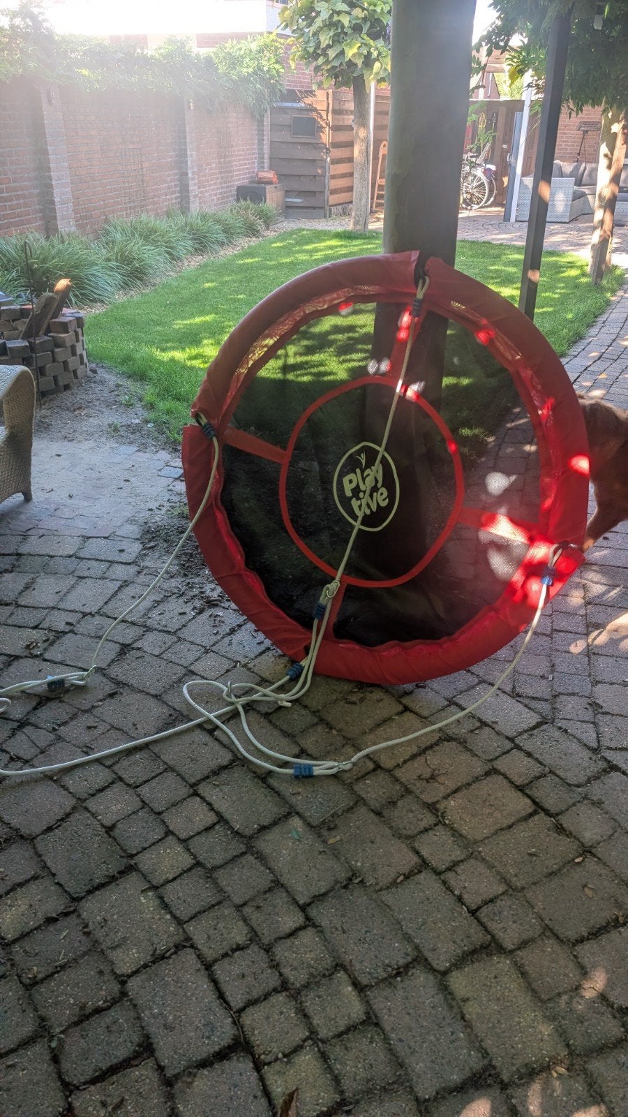 Playtive nestschommel Ø 110 cm – compleet met ophangtouwen, Ophalen, Gebruikt, Schommel