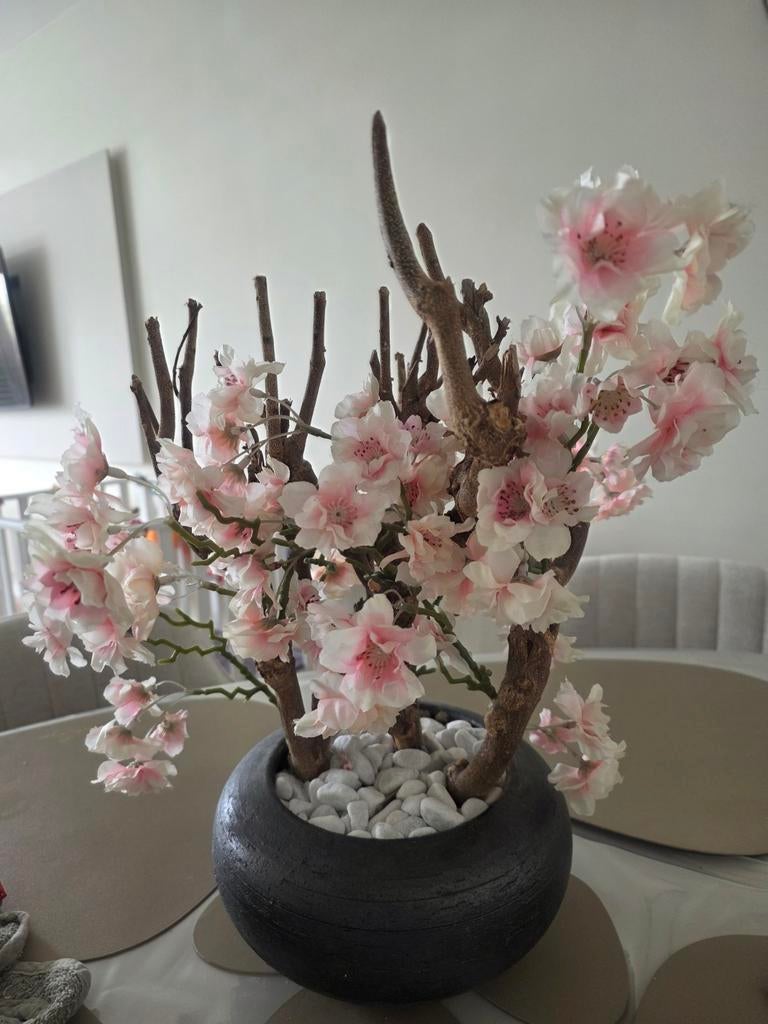 Prachtig kunst bloesemboompje in pot, Binnen, Roze, Onderhoudsvrij, Kunstplant