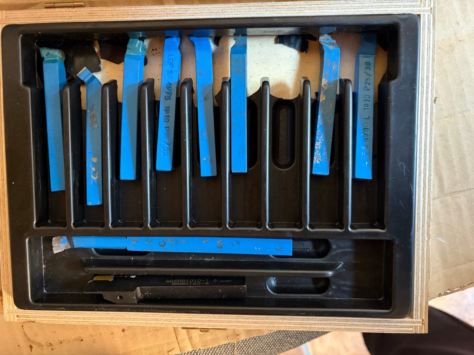 Quantum 11-delige Draaibeitelset 10 mm Hardmetaal/Draaibank, Ophalen of Verzenden, Zo goed als nieuw