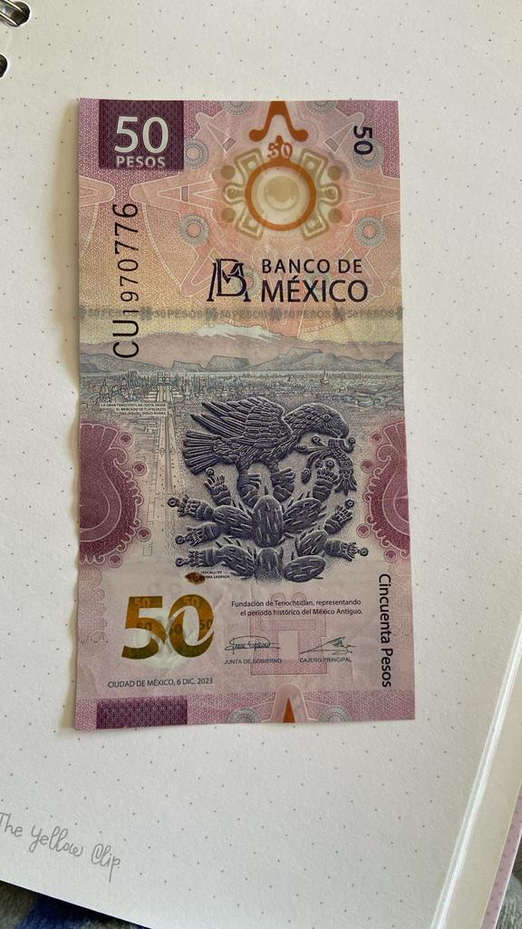50 peso Mexico nieuw ontwerp, Ophalen of Verzenden, Noord-Amerika, Los biljet