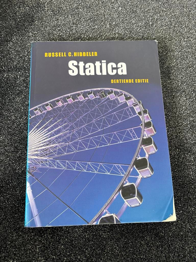 Statica - Russell C. Hibbeler - Dertiende Editie, Ophalen of Verzenden, Beta, Zo goed als nieuw, HBO