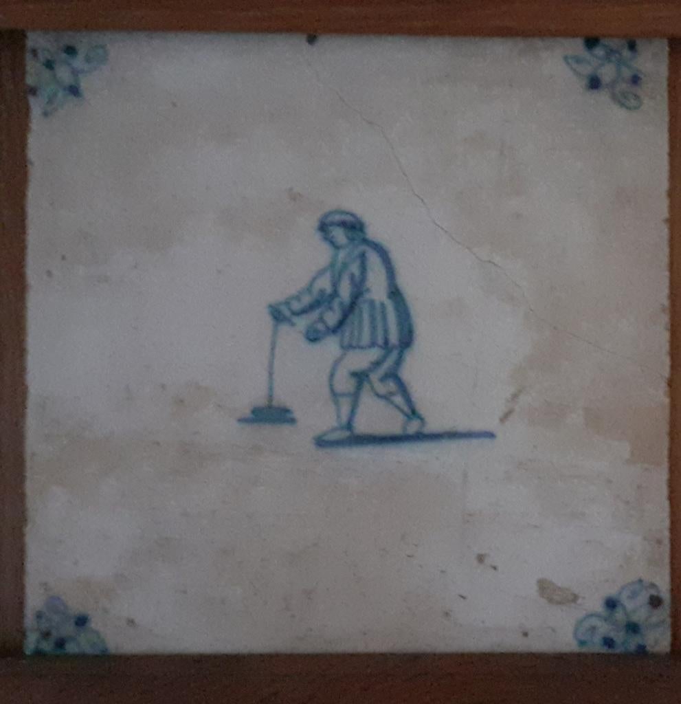 Antieke Delfts Blauwe Tegels met Diverse Afbeeldingen, Ophalen of Verzenden