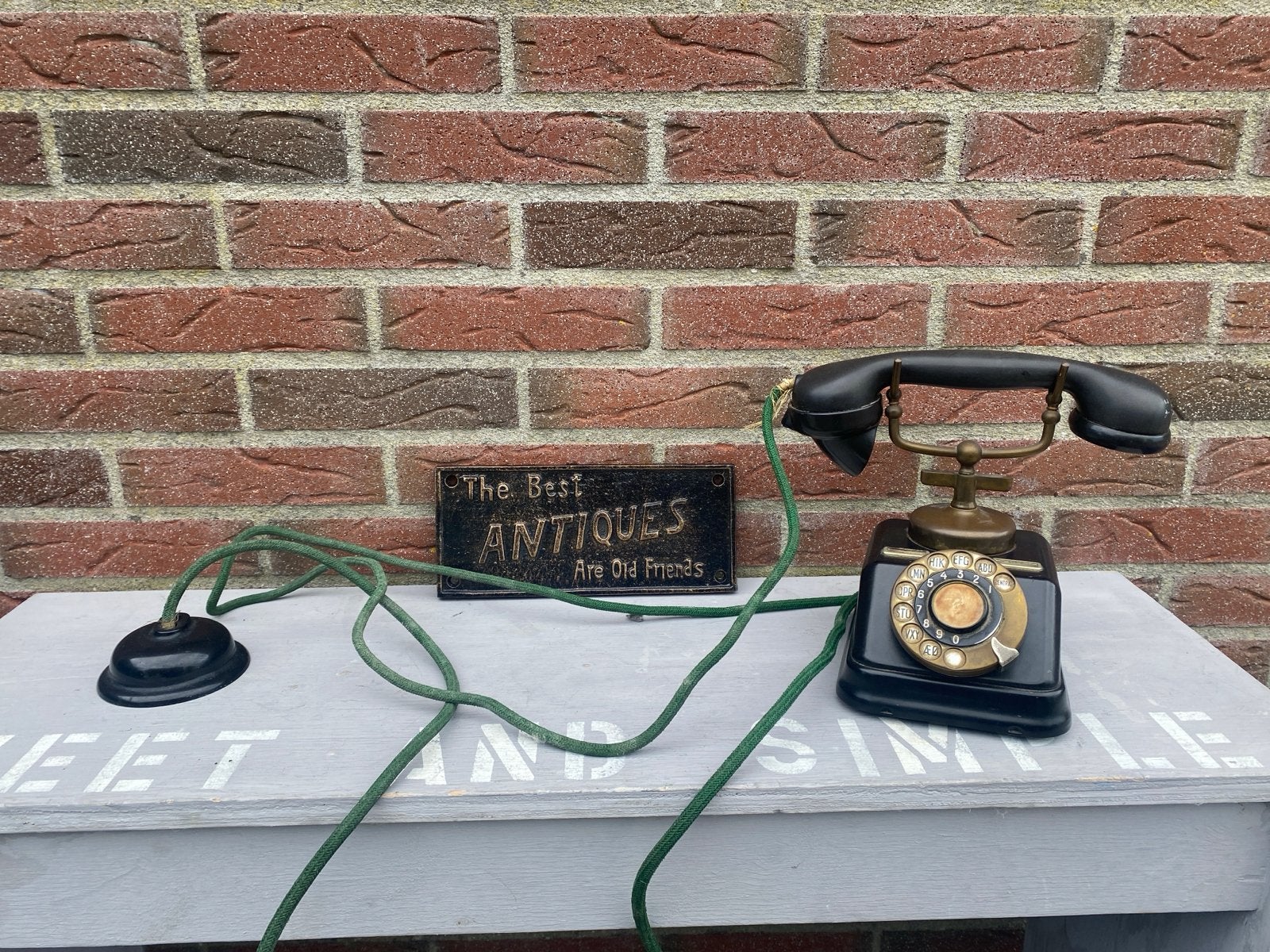 Antieke Telefoon met Draaischijf - Jaren '30, Ophalen of Verzenden