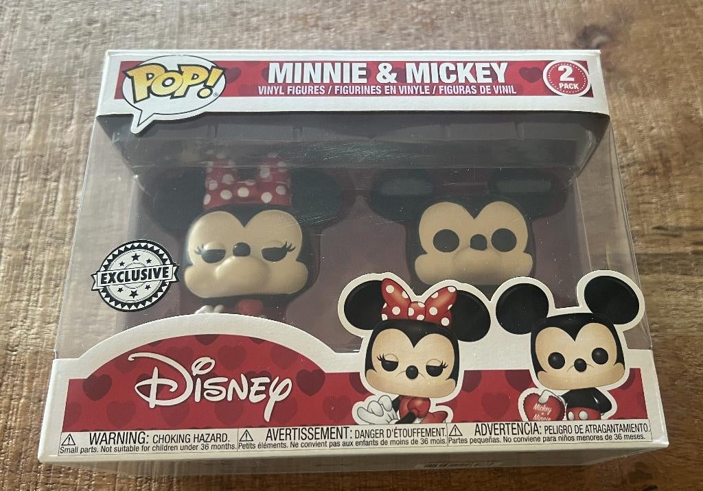 Funko pop disney - Minnie en Mickey 2 pack sticker exclusive, Ophalen of Verzenden, Zo goed als nieuw