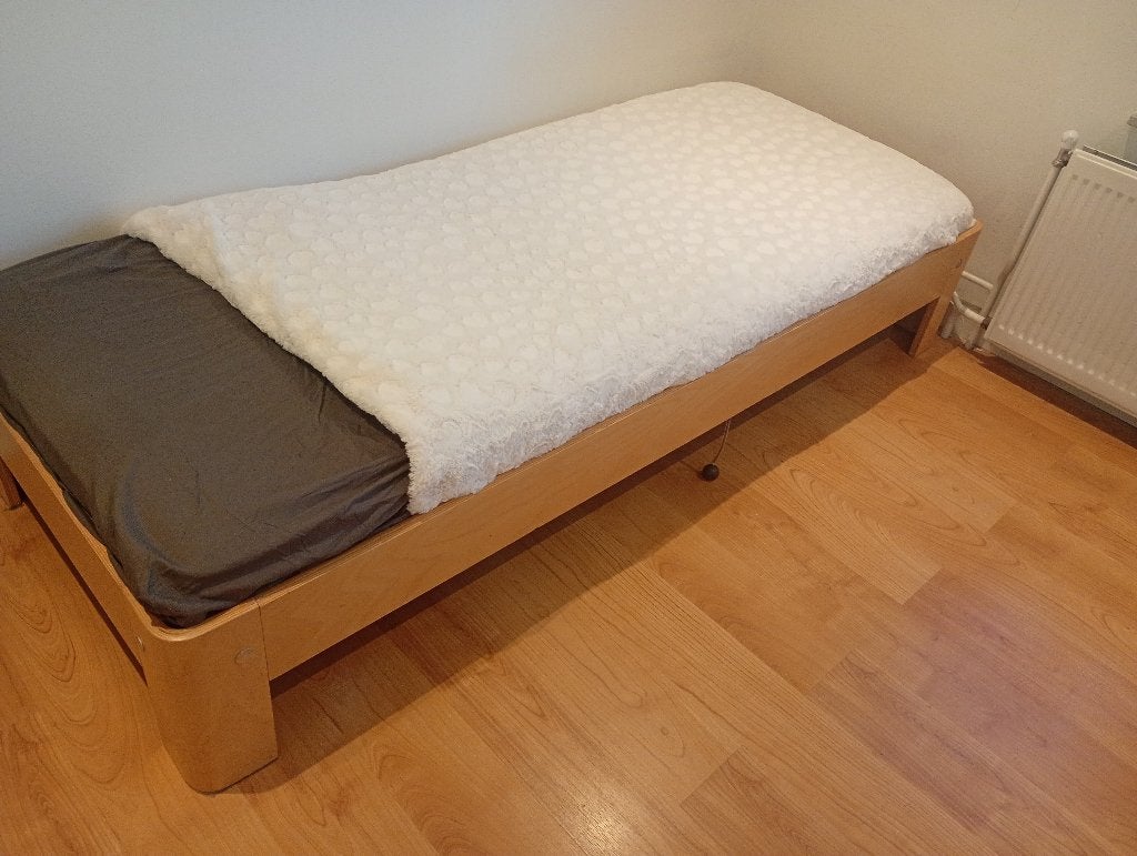 Auping Auronde 200x80, Ophalen, Gebruikt, Bruin, Tweepersoons