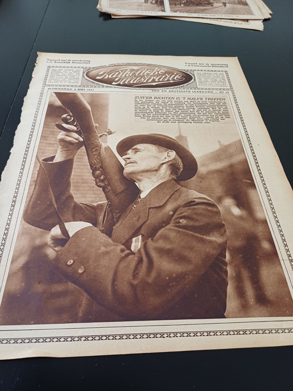 afbeelding schutterij Sint Martinus Tegelen 1927, Ophalen of Verzenden, 1920 tot 1940, Knipsel(s)