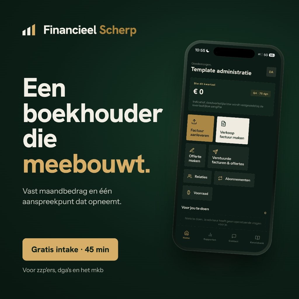 Boekhouder voor zzp en DGA | Vast bedrag | Gratis intake, Administratie of Boekhouding