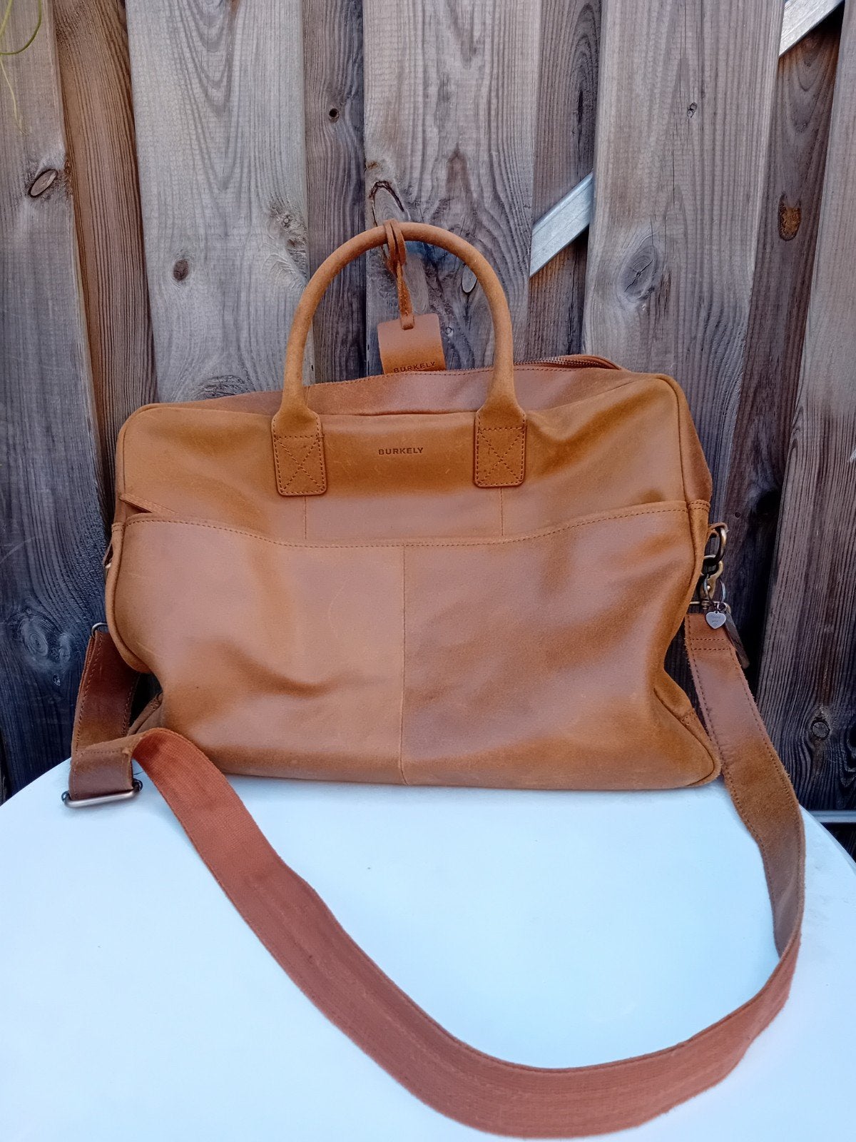 Burkely Vintage Max Worker tas in cognac, Sieraden, Tassen en Uiterlijk, Tassen | Schoudertassen, Overige merken, Bruin, Ophalen of Verzenden