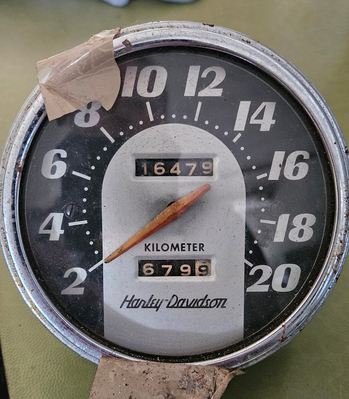 Snelheidsmeter/tankmeter Harley, Ophalen of Verzenden, Gebruikt