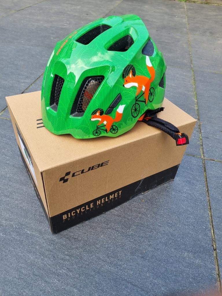CUBE Kids Fink Fietshelm Groen - Maat S (49-55 cm), Jongen of Meisje, CUBE, Zo goed als nieuw, Ophalen