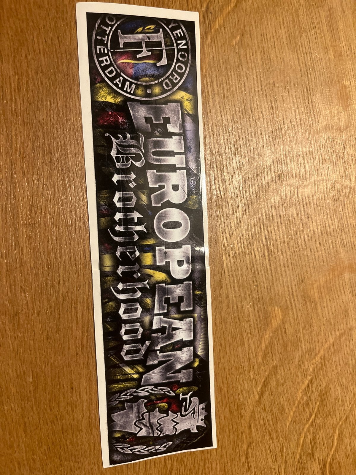 Feyenoord sticker - European Brotherhood Rotterdam, Ophalen of Verzenden, Gebruikt, Sport