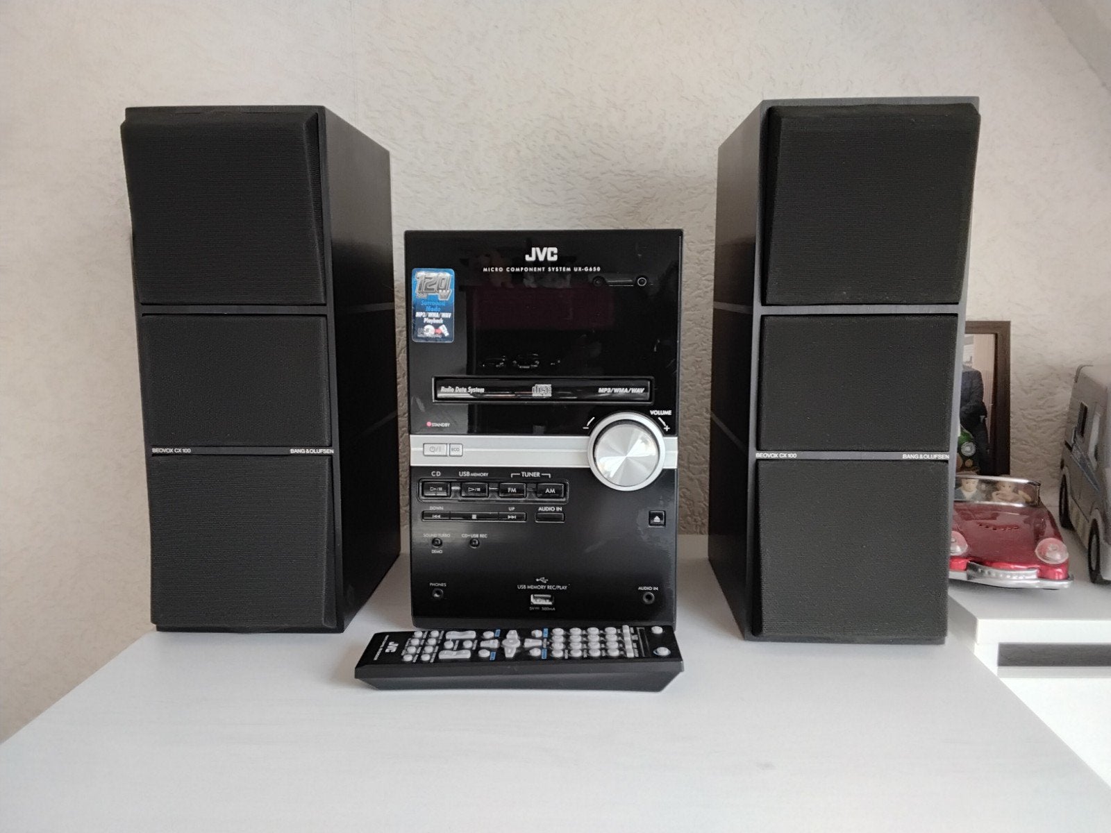 Bang en Olufsen Beovox cx 100 met JVC stereo set., Audio, Tv en Foto, Stereo-sets, Ophalen, Zo goed als nieuw, JVC