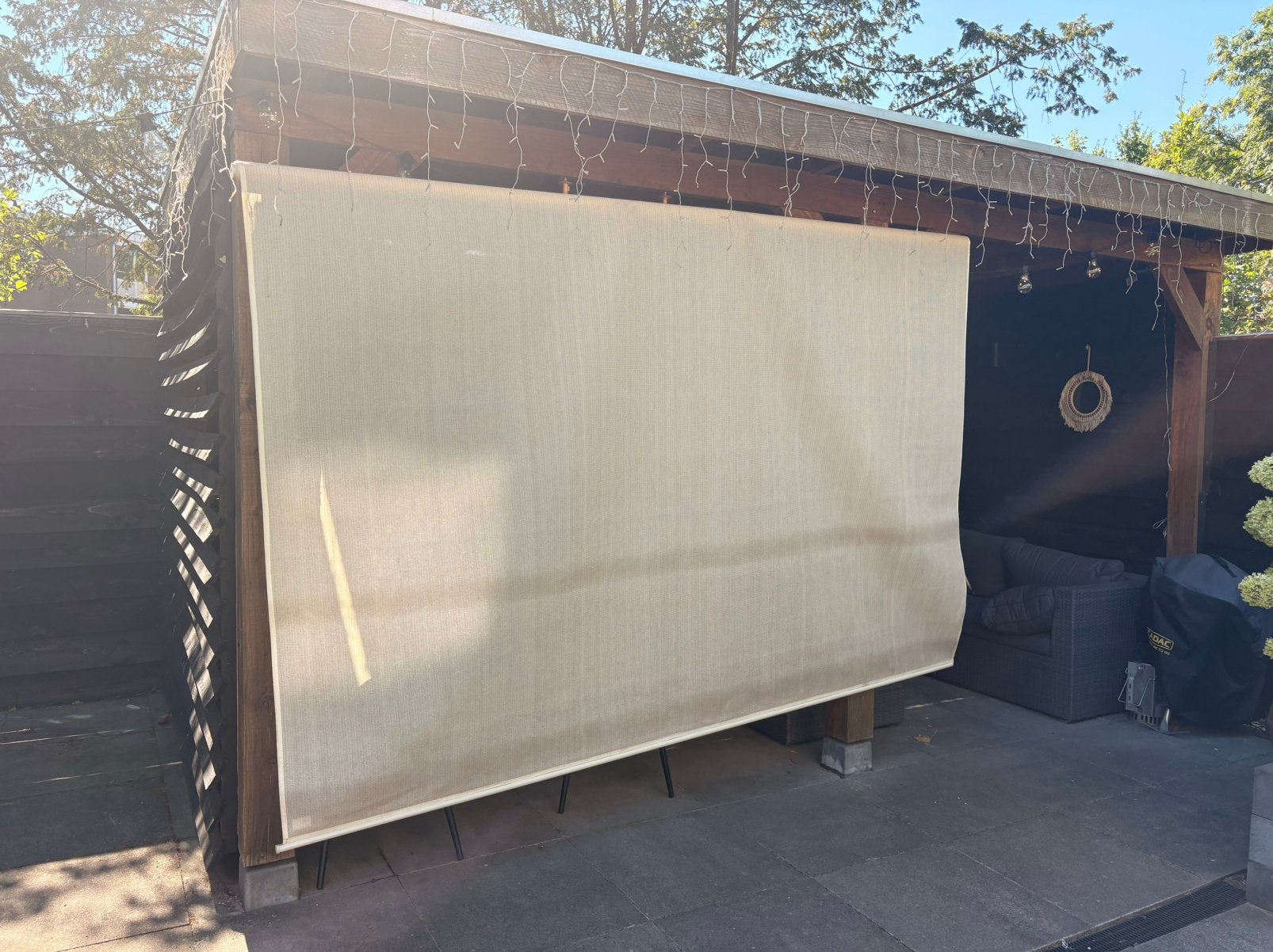 Nesling rolgordijn gebroken wit 296cm, Ophalen, Gebruikt