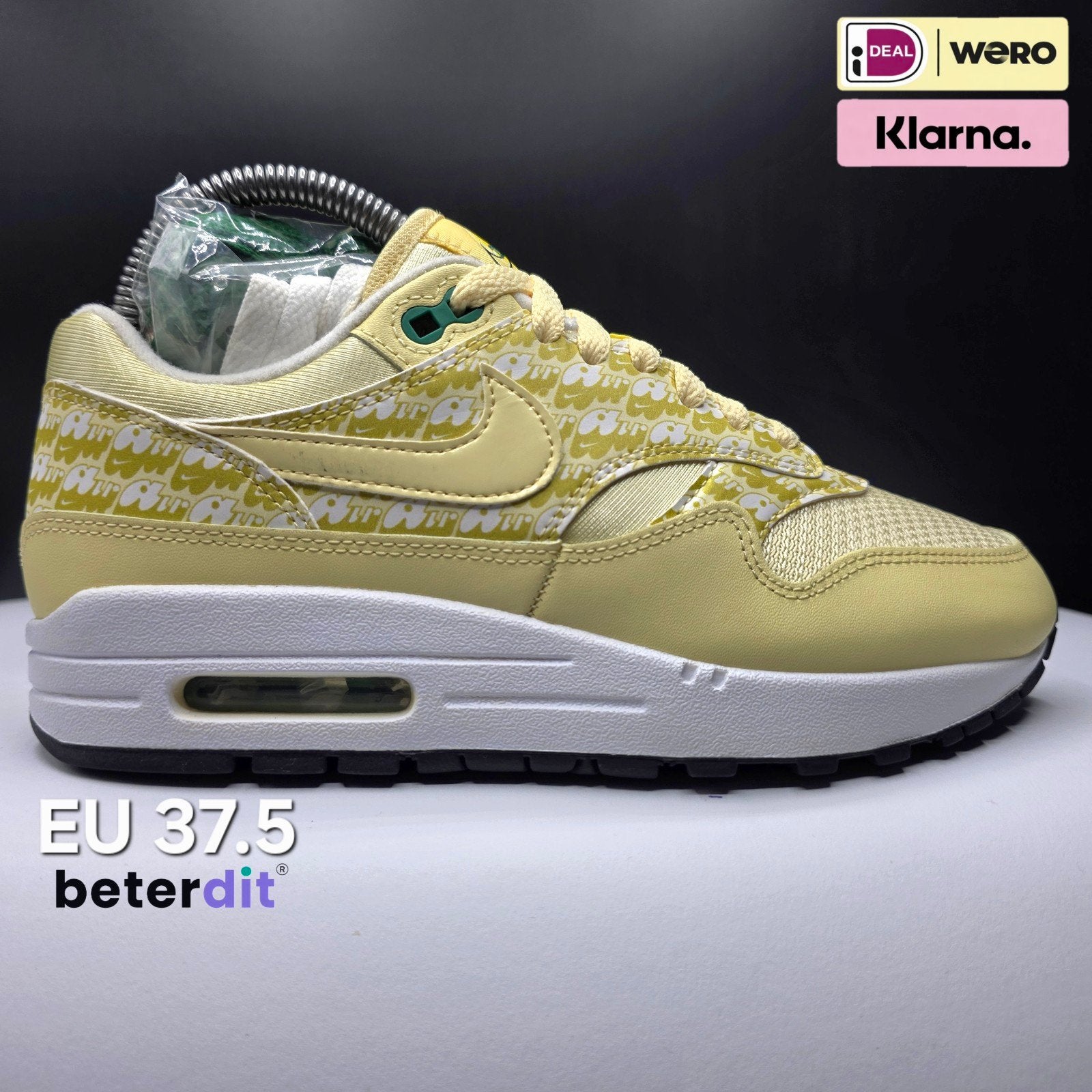 Nike Air Max 1 'Lemonade' Maat: 37.5, Geel, Ophalen of Verzenden, Nike, Nike