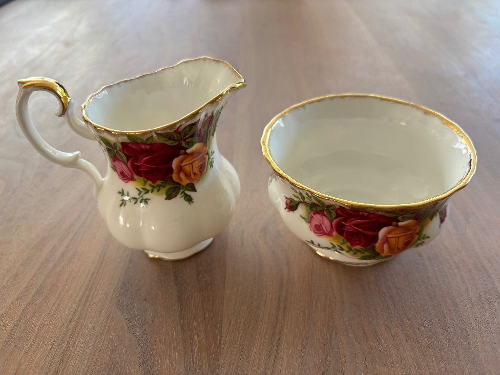 Royal Albert suiker en melkkannetje, country roses, Ophalen of Verzenden