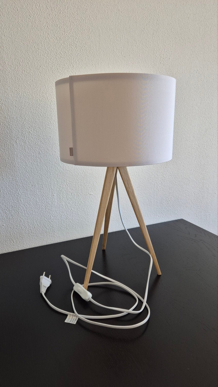 Zuiver tripod wood tafellamp driepoot wit, Ophalen, Met schakelaar, Scandinavisch, Overige merken