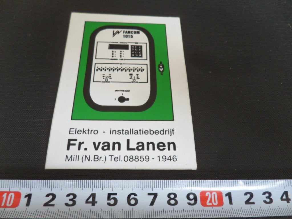 sticker elektro - installatiebedrijf f van lanen mill fancom, Ophalen, Zo goed als nieuw