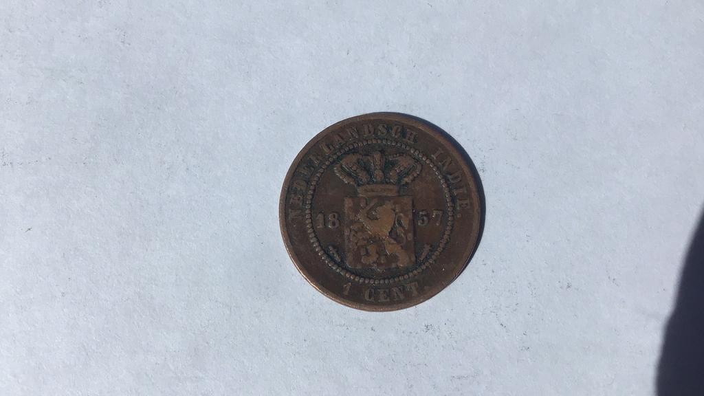 Nederlands Indie 1 cent 1857., Ophalen of Verzenden, Zuidoost-Azië
