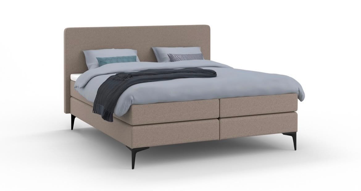 Boxspring Attrattiv Lykka Promo Vlak 160x200 cm, Huis en Inrichting, Slaapkamer | Boxsprings, Ophalen, Tweepersoons, Zo goed als nieuw
