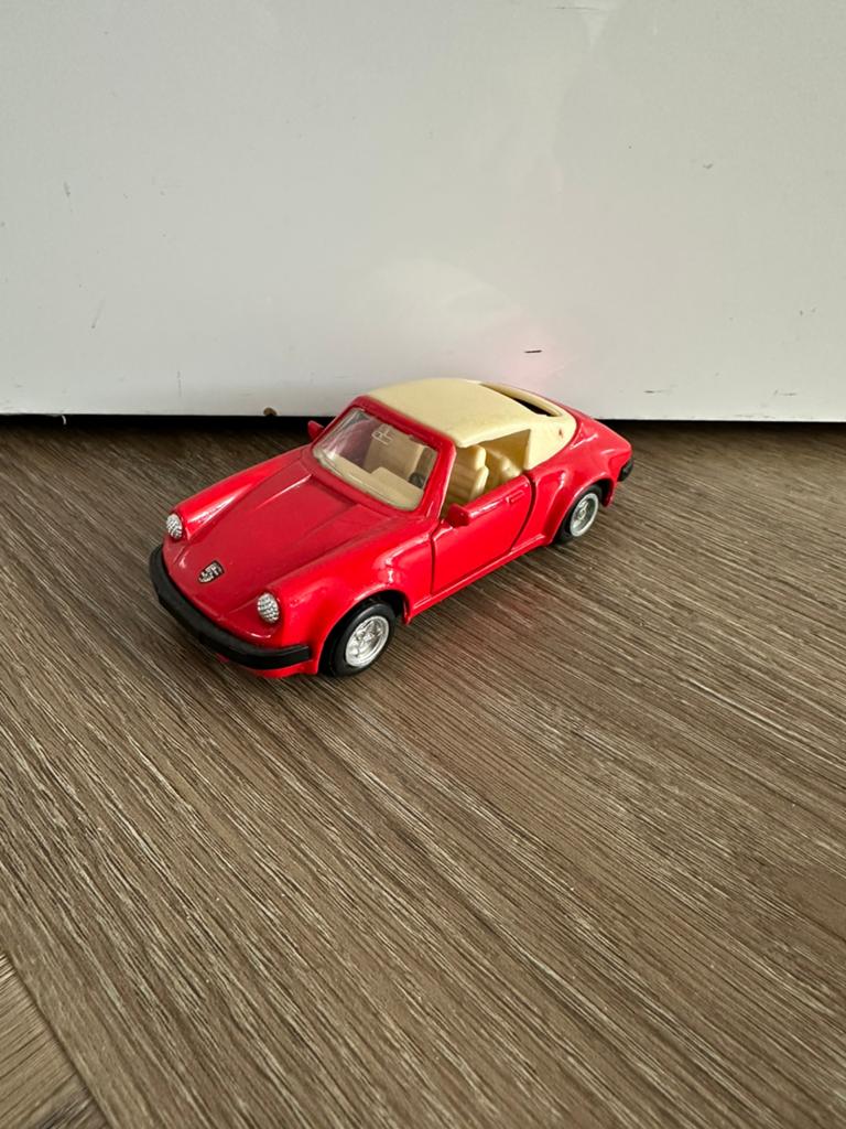 Vintage Porsche 911 Targa Speelgoedauto Rood, Ophalen of Verzenden, Zo goed als nieuw, Overige typen
