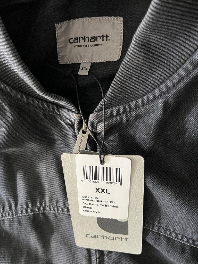 Carhartt Wip Og Santa Fe bomber jacket black mt XXL Nieuw.!, Zwart, Nieuw, Overige maten, Ophalen of Verzenden