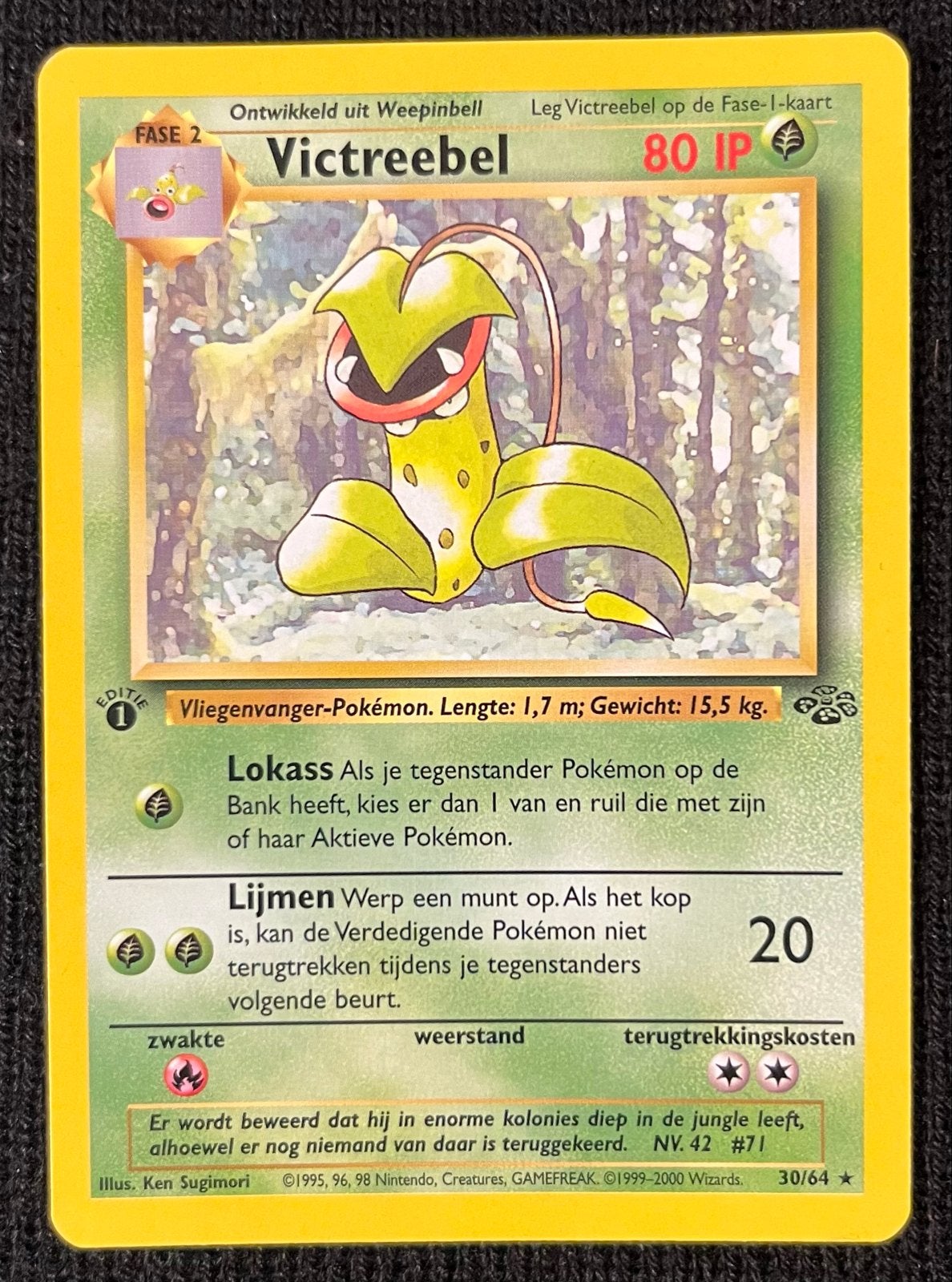 15 1st edtion NL Pokémon kaarten (set: Jungle), Ophalen of Verzenden, Zo goed als nieuw, Meerdere kaarten