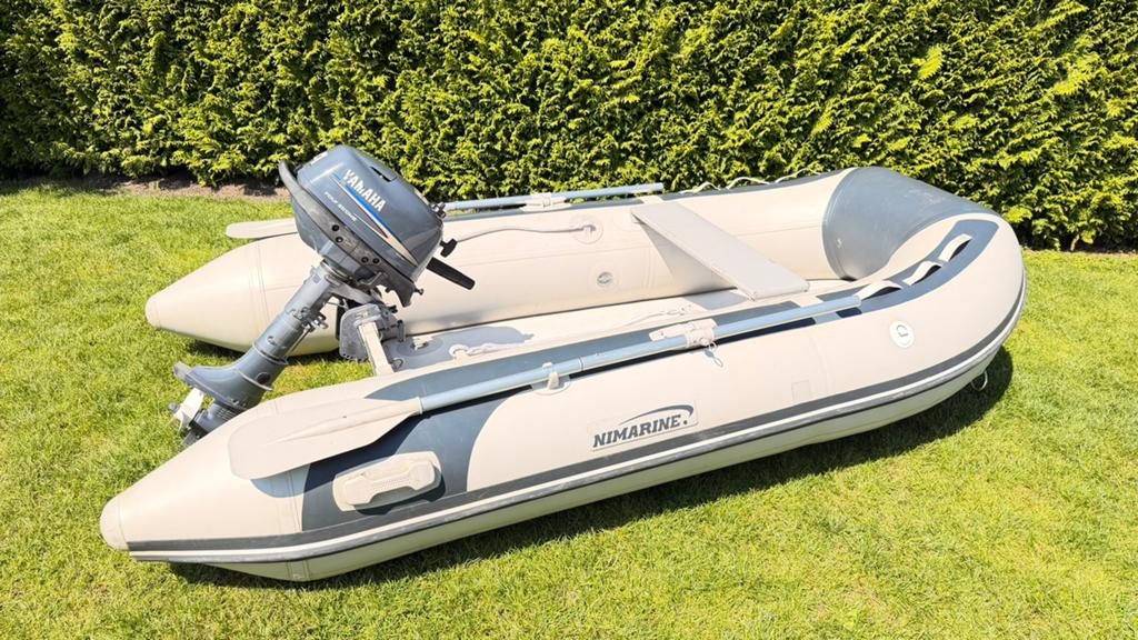 Nimarine rubberboot + Yamaha 4 pk 4‑takt buitenboordmotor, Watersport en Boten, Ophalen, Airdeck, Zo goed als nieuw, Buitenboordmotor