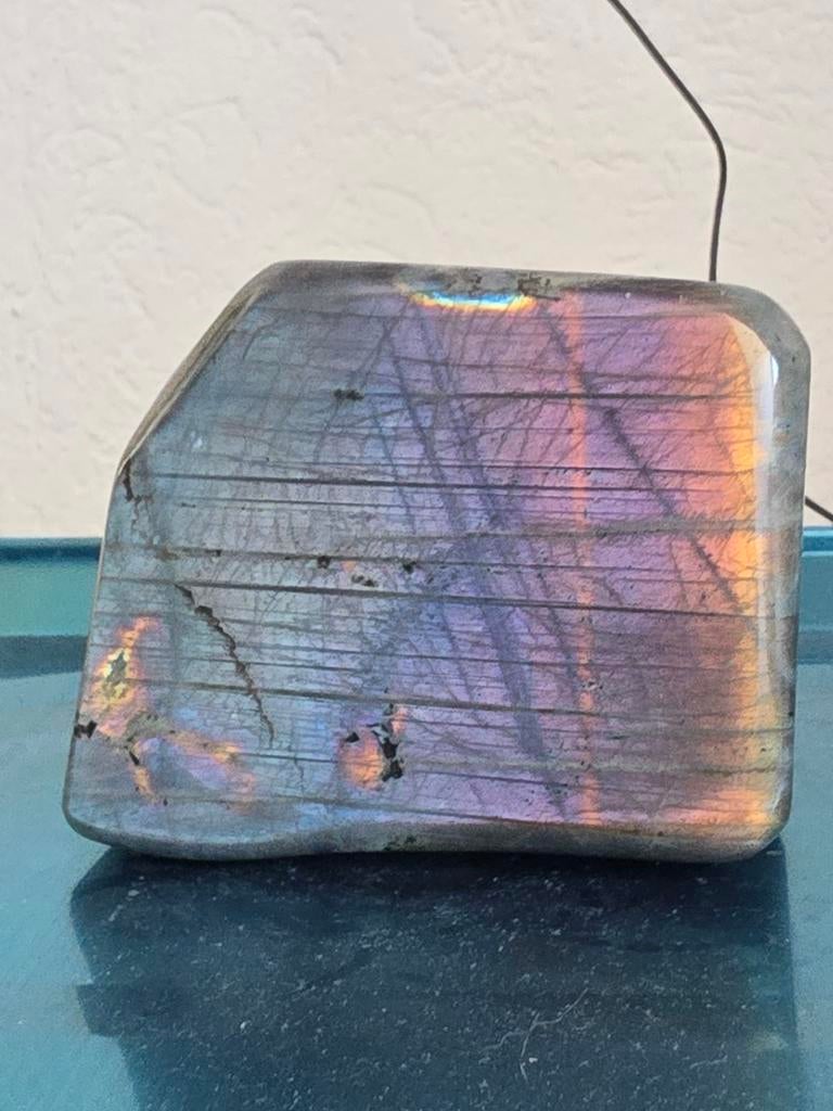 Prachtige Labradoriet Steen - 940 gram, 10,5 cm, Ophalen of Verzenden, Mineraal