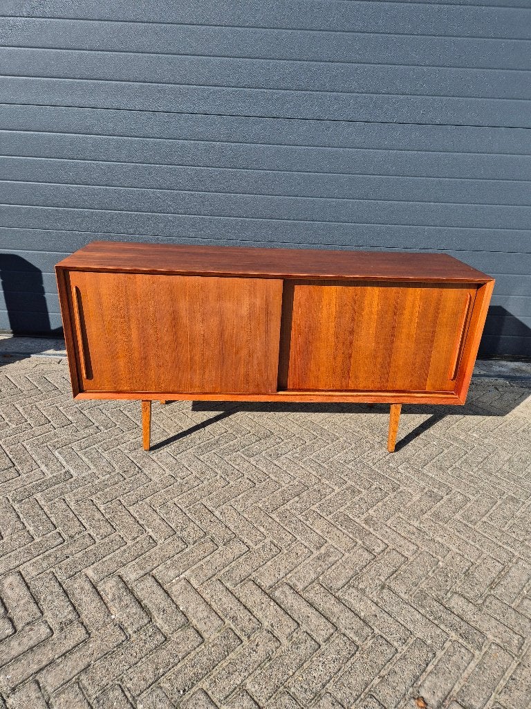 Vintage retro dressoir in nette staat, Ophalen, Gebruikt, 25 tot 50 cm, Teakhout