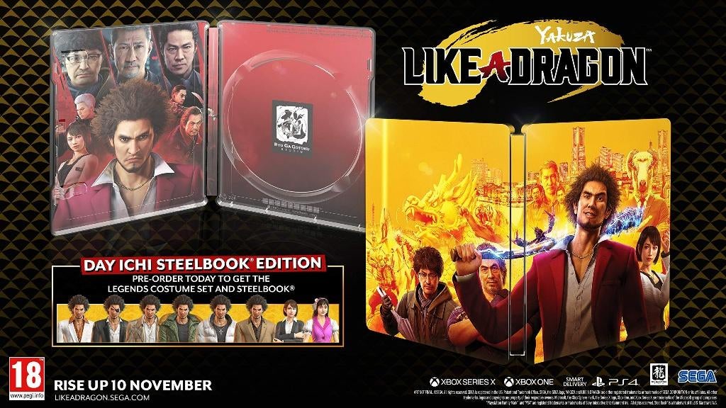 Yakuza Like a Dragon Day Ichi Steelbook edition PS4, Vanaf 18 jaar, 1 speler, Ophalen of Verzenden, Zo goed als nieuw