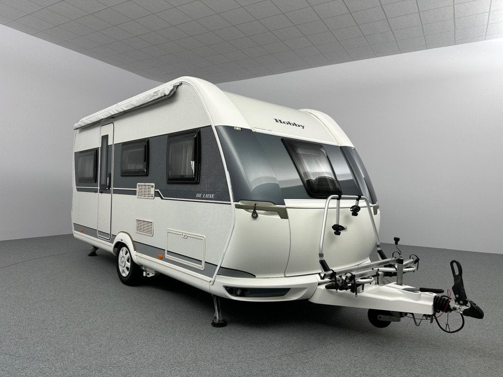 Hobby De Luxe 455 UF MOVER Zakluifel Fietsendrager, Vast bed, Hordeur, Rondzit, Hobby