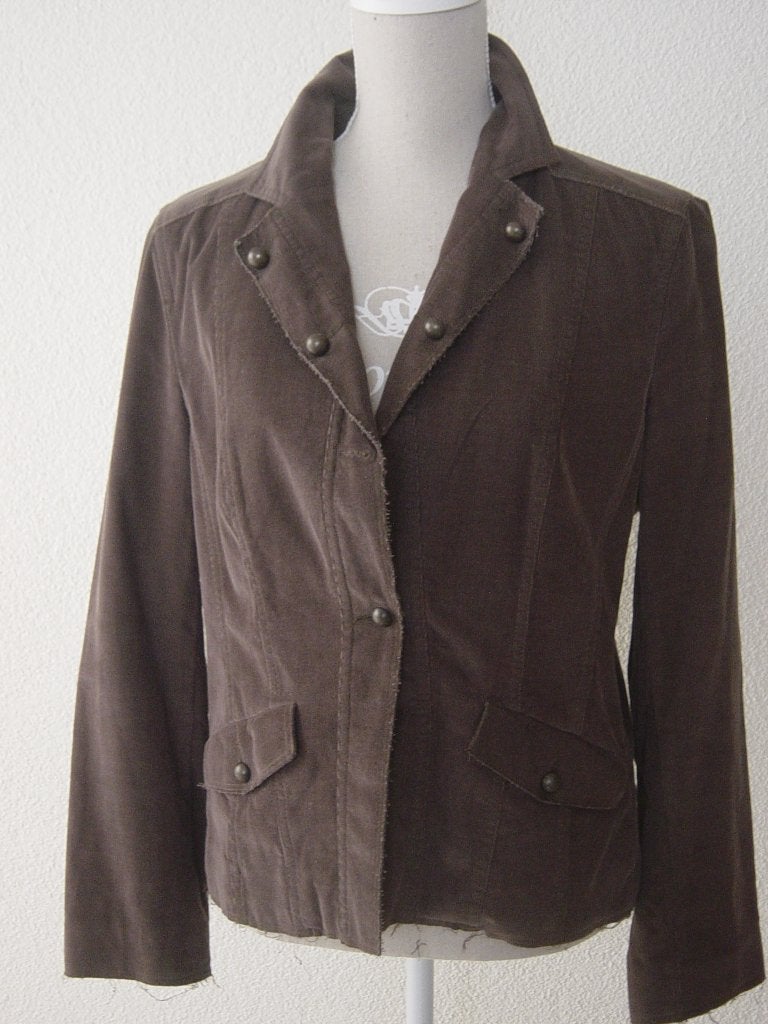 Jasje Colbert van St. Olivier Women Maat 42 Fijne Rib GROEN, Maat 42/44 (L), Ophalen of Verzenden, Zo goed als nieuw, St Olivier