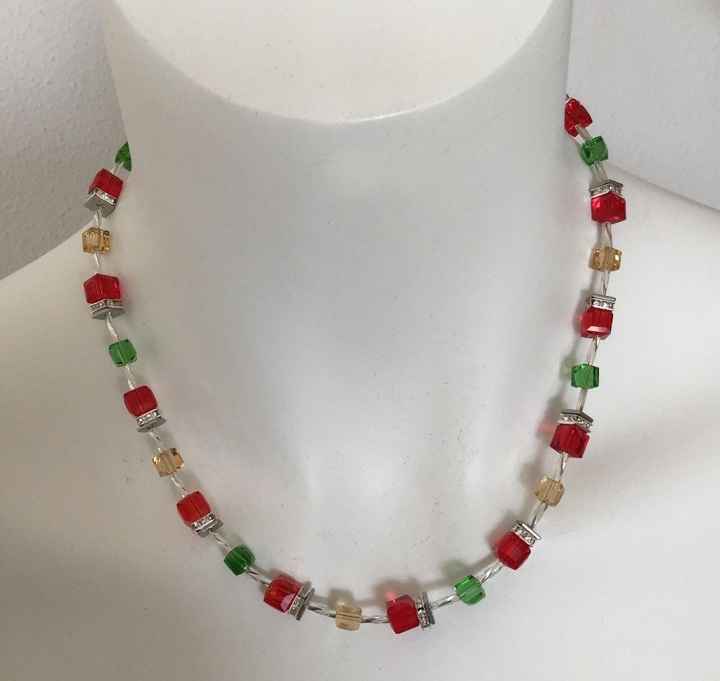 Exclusieve design ketting/collier Swarovski kristal., Overige kleuren, Verzenden, Nieuw, Verstelbaar