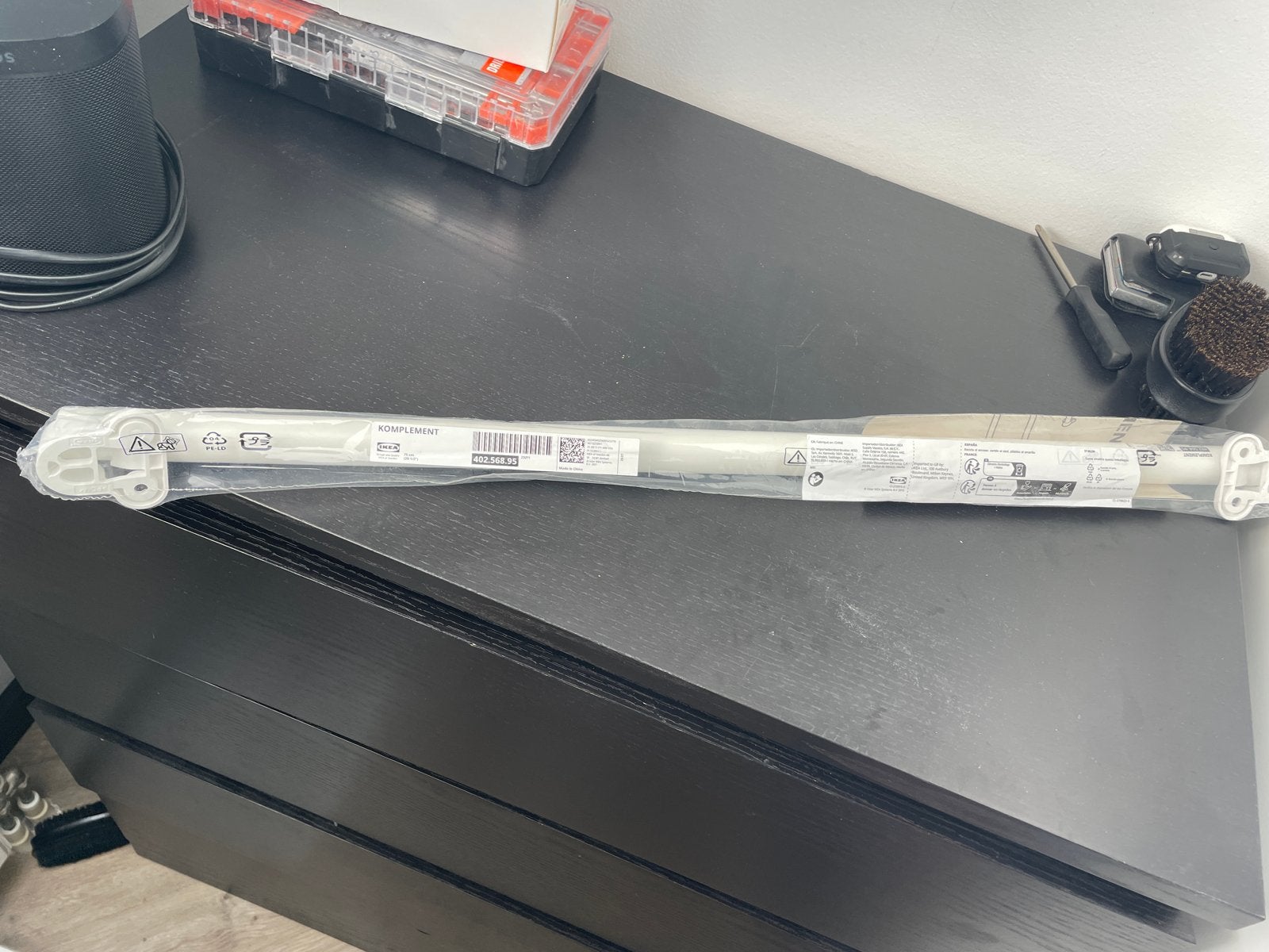 Nieuwe IKEA PAX KOMPLEMENT Kledingroede wit 75 cm, Ophalen of Verzenden, Nieuw, Metaal