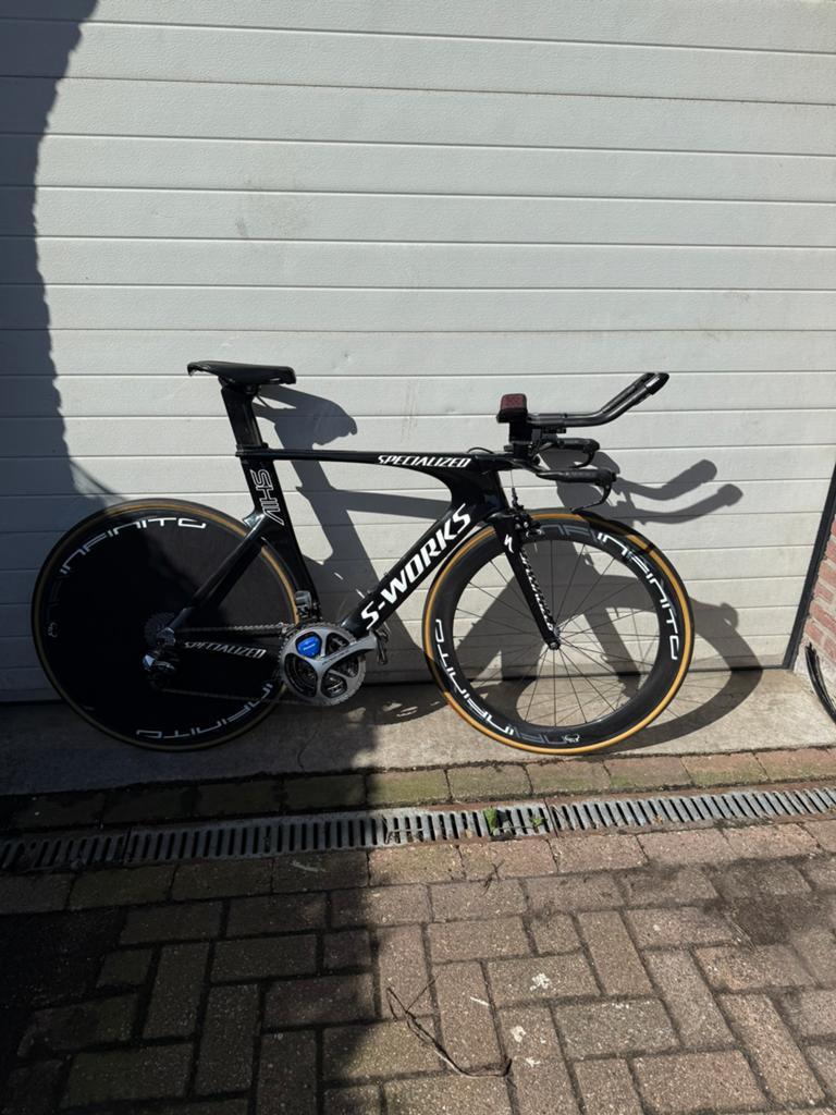 S-works shiv tijdritfiets maat 56 |Dura-Ace Di2 |Powermeter, Carbon, Zo goed als nieuw, Meer dan 20 versnellingen, 53 tot 57 cm