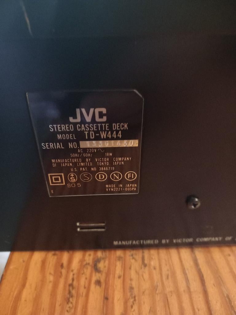 Te koop! Heel mooi JVC dubbeldeck TD-W444, Ophalen of Verzenden, JVC