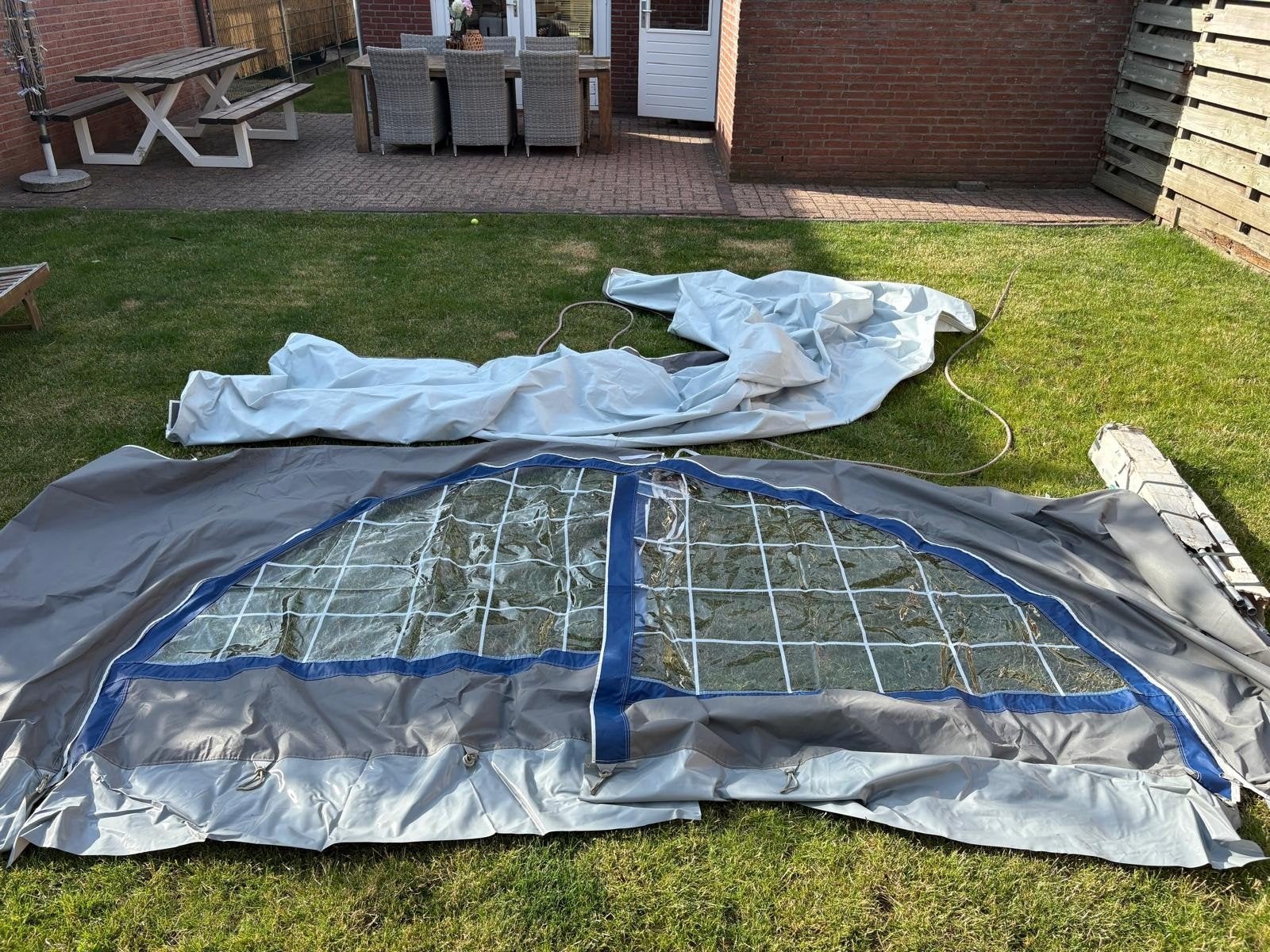 Panorama luifel maat 10 met aluminium frame (Ten Cate), Ophalen of Verzenden, Gebruikt, Ten Cate All Season 200g/m2, Overige merken