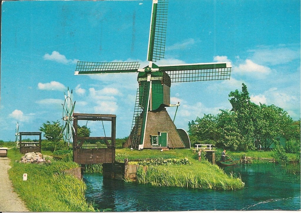 Wip-watermolen De Trouwe Wachter Tienhoven (Utr.), Ophalen of Verzenden, 1960 tot 1980, Gelopen, Utrecht
