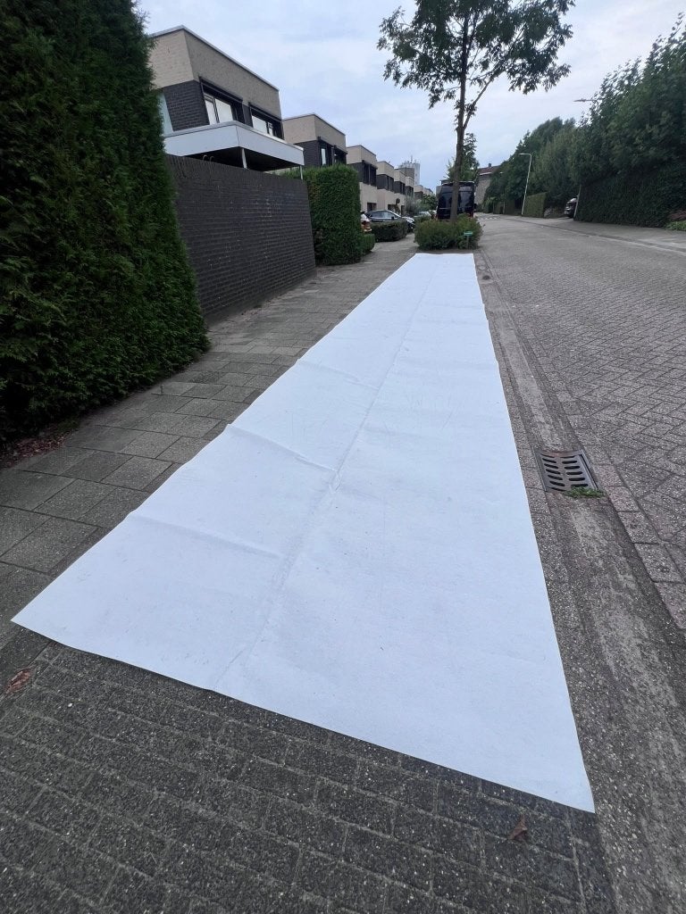 Witte loper 2 meter breed, Ophalen, Zo goed als nieuw, Versiering, Geboorte of Huwelijk