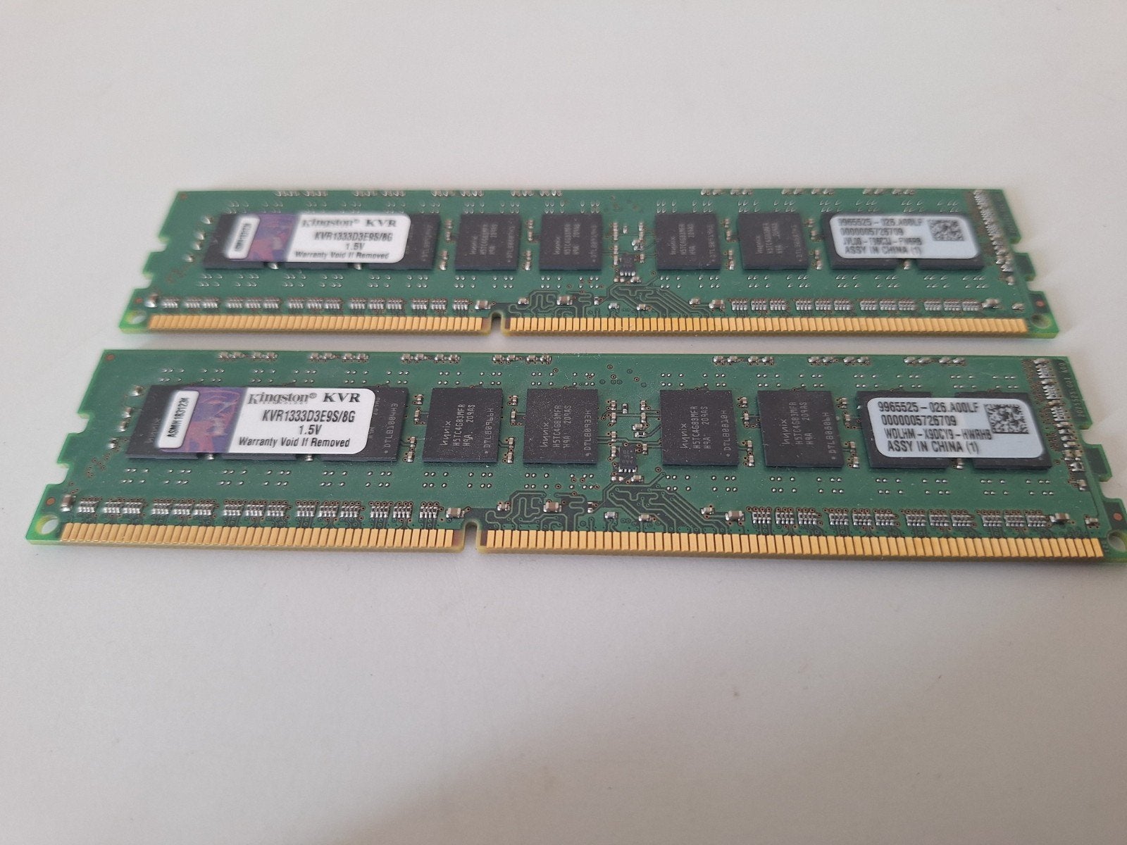 2x Kingston DDR3 1333MHz 8GB PC3-10600 geheugen modules, Ophalen of Verzenden, DDR3, Desktop, 16 GB