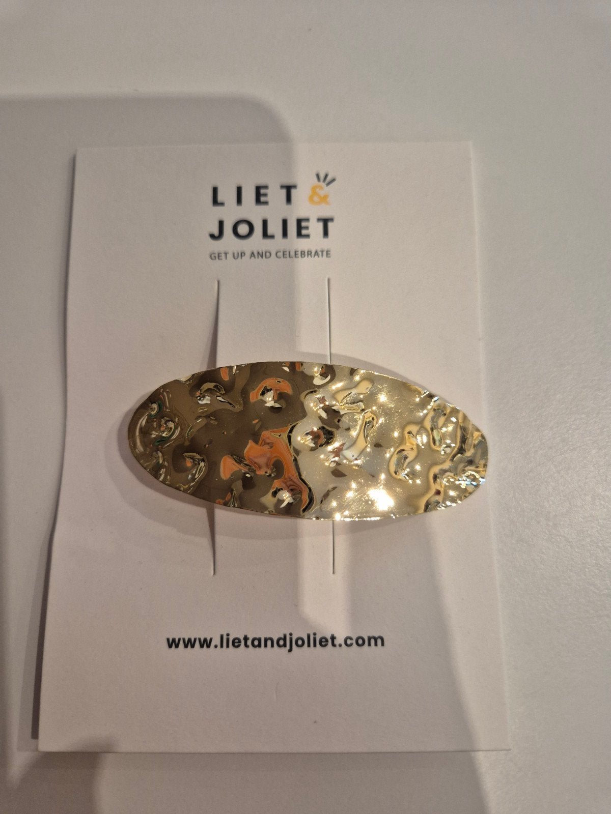 LIET & JOLIET Goudkleurige Metalen Haarspeld, Verzenden, Nieuw, Haarspeld