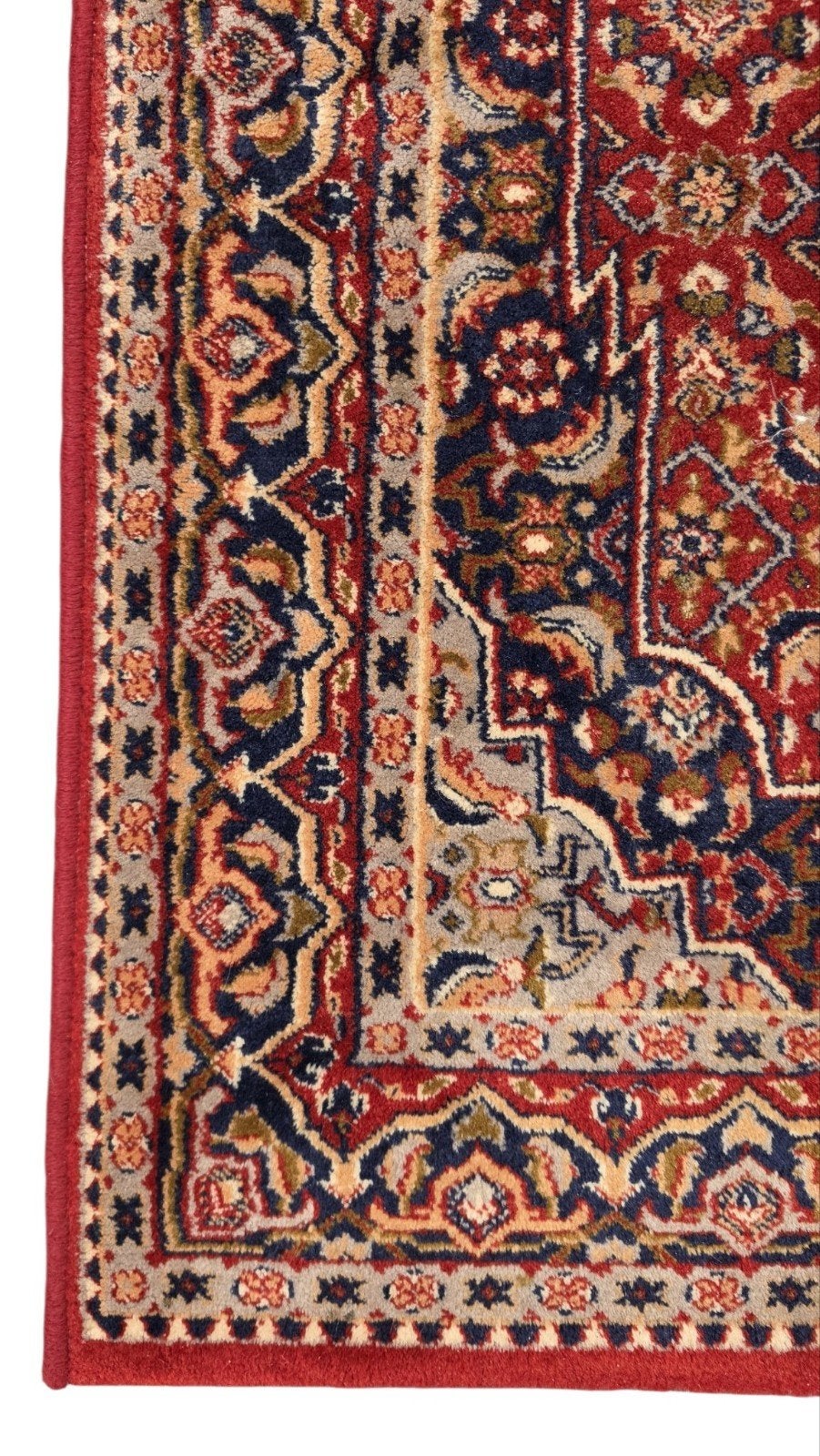 Vintage oosters wol Bidjar vloerkleed medallion 66x130cm, Blauw, 100 tot 150 cm, Www.hypepopup.nl, Zo goed als nieuw