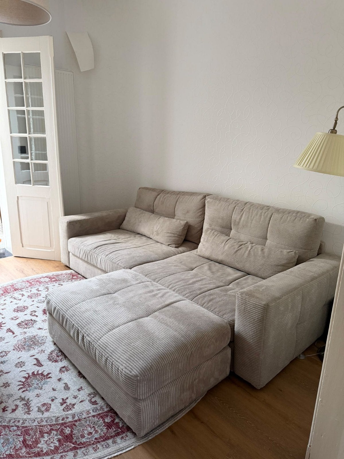 heerlijke lounge bank zo goed als nieuw. kleur stone greige, Ophalen, Zo goed als nieuw
