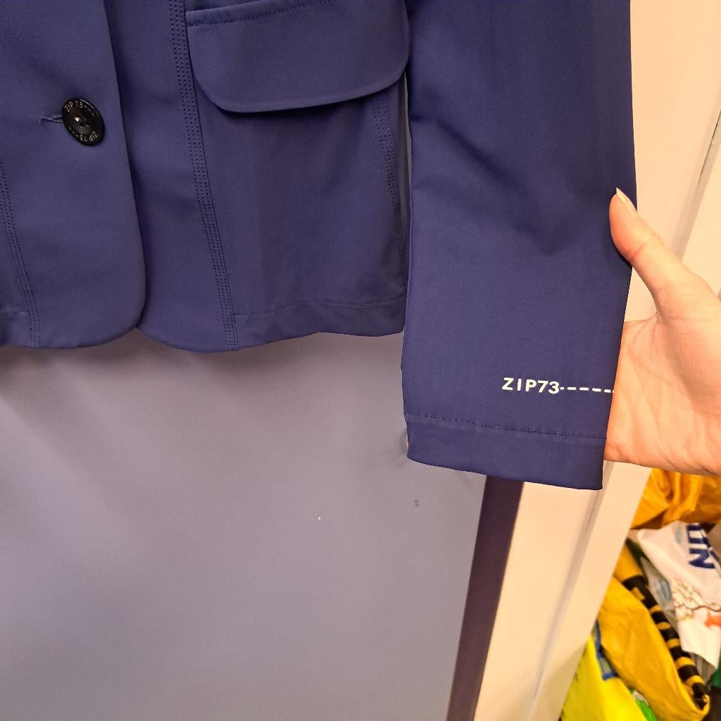 Zip73 travelstof blazer in paars blauwige kleur mt 40 47643, Maat 38/40 (M), Zip73, ., Paars