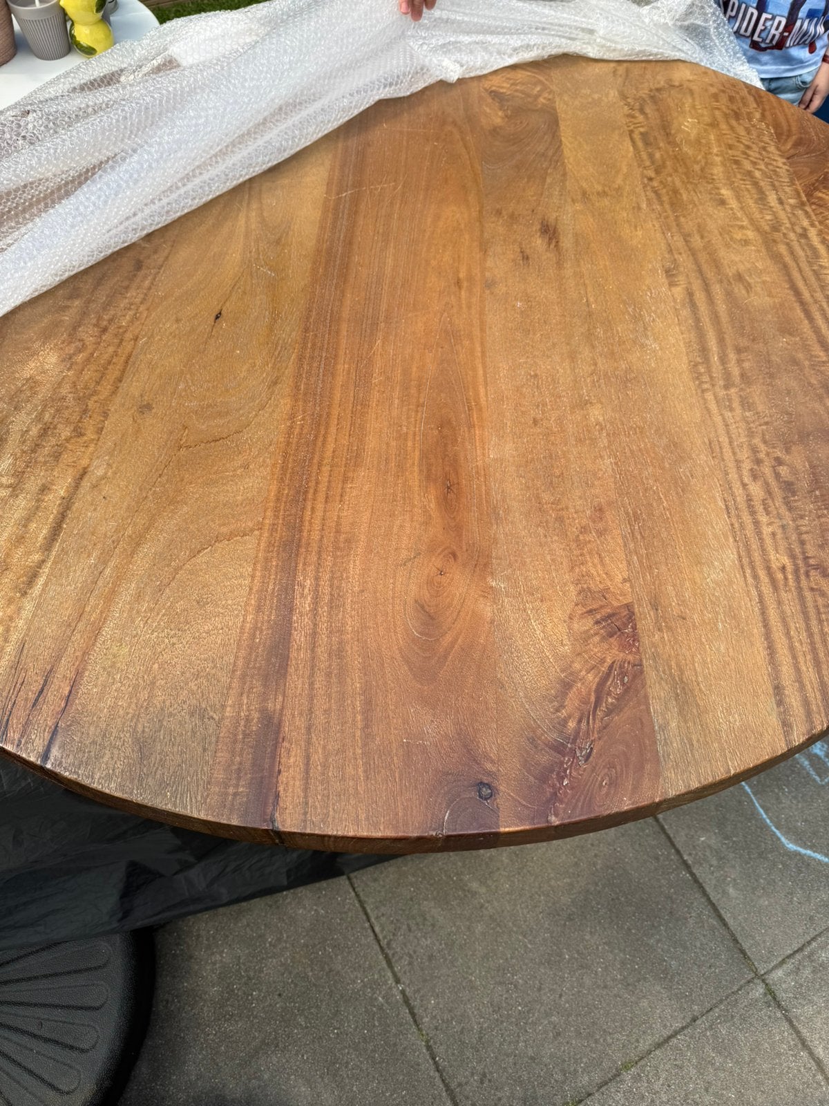 Ronde eettafel 140 doorsnede, Huis en Inrichting, Ophalen, Gebruikt, Rond, Vijf personen of meer