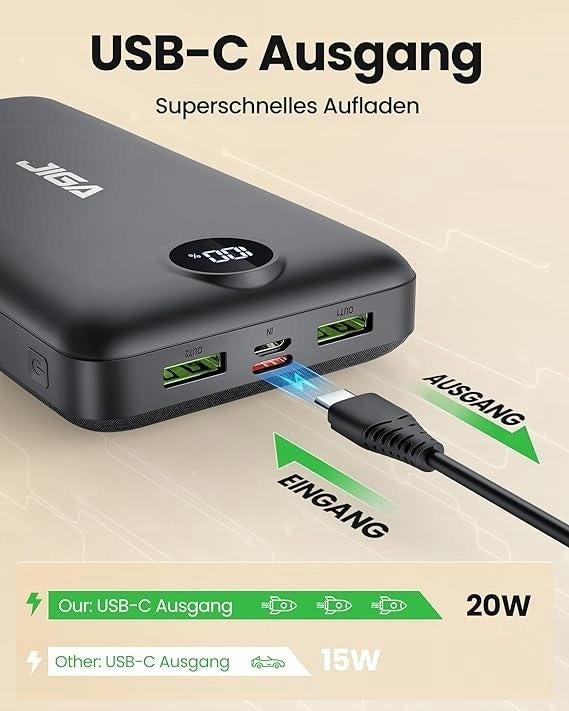Jiga PC5 powerbank 30.000 mAh, Jiga, Ophalen of Verzenden, EVatmaster Consulting Gmbh, Bettinastrasse 30 60325 Frankfurt am Main Germany